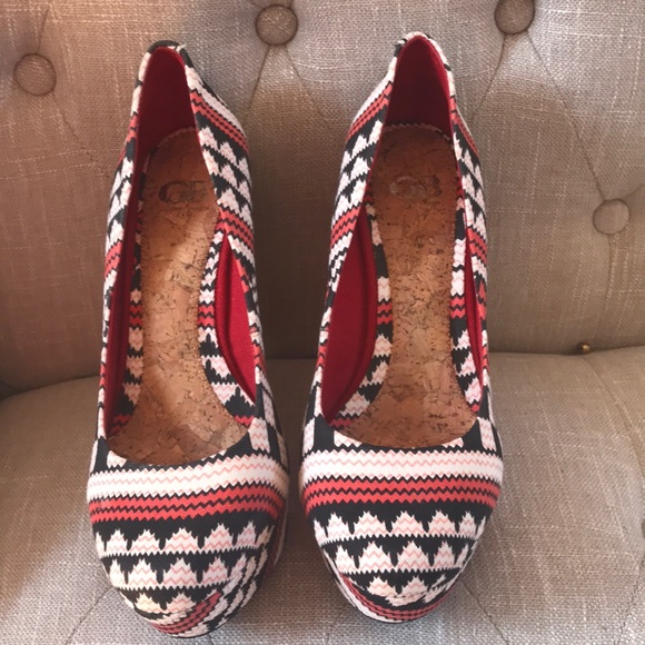 Multicolored wedge shoes - Picture 5 of 10